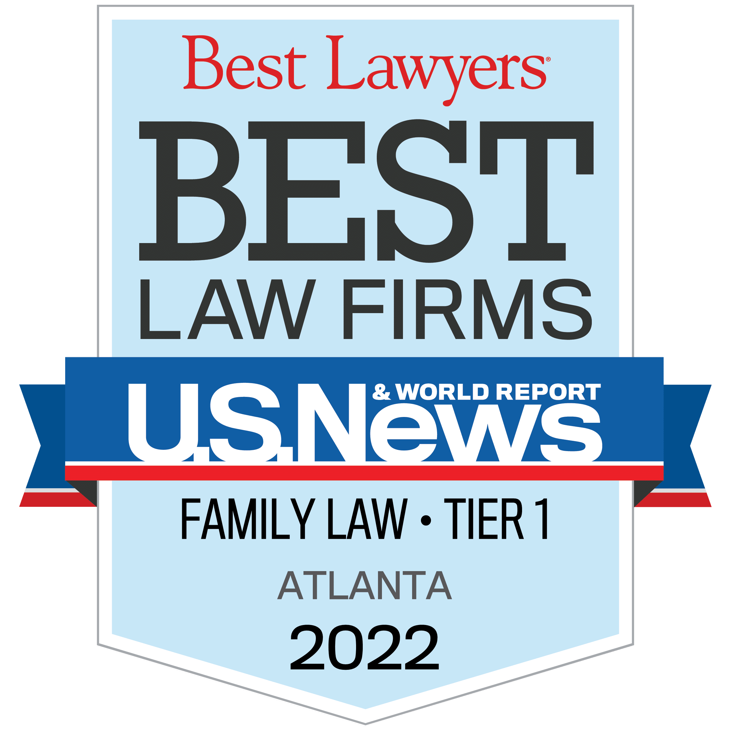 Best Lawyers - Best Law Firms of 2022 by U.S. News Badge - BCNTR Atlanta Divorce Attorneys